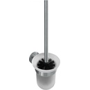 Bemeta Neo stainless WC štětka miska sklo černý kartáč 104113019 broušená nerez