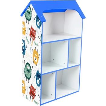 Ginger Home Детска етажерка къщичка Ginger Home - Monster, Синя (TF5865)