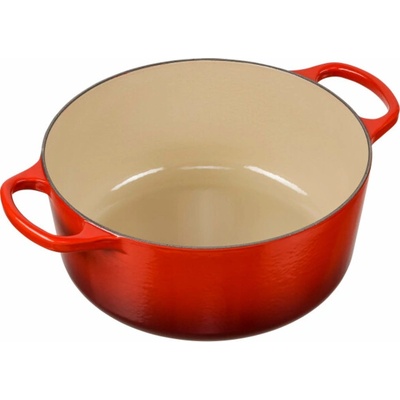 Le Creuset Signature zapék.hrnec kulaty 26 cm tresnove cervená