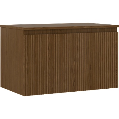 Mexen Rivel шкаф за баня под мивка 80 см с плот, 1 чекмедже, с релеф, орех (91A20-08047-1-BFC86)