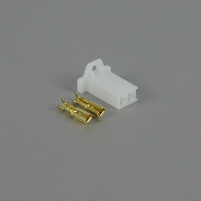 Sada konektoru Faston 2.8 mm, 2 póly, bílá - zásuvka (samice)