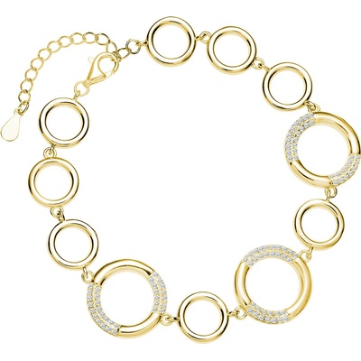 Olivie strieborný náramok KRUHY GOLD 7451