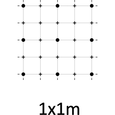 Montážní sada pro zelenou stěnu - nerez, rozměr 1 x 1 m