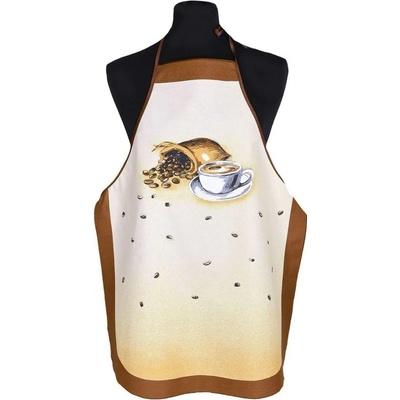 Forbyt kuchyňská zástěra Káva hnědá 63x80cm