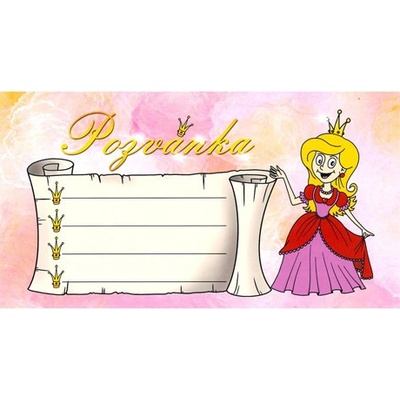 Detská pozvánka na párty princezná