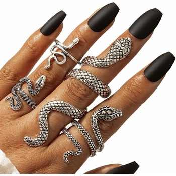 Image 1 of Jewelry & watches пръстен (комплект от 4 бр. ) JEWELRY & WATCHES - Metal Snakes - N53_X1