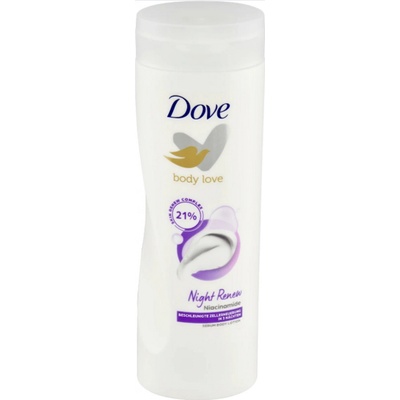 Dove Night Renew tělové sérum s vůní fialky a růžového ibišku 400 ml