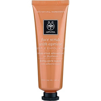 APIVITA Нежен ексфолиращ гел с фини частици от кайсиеви семки , Apivita Face Scrub Apricot, 50ml