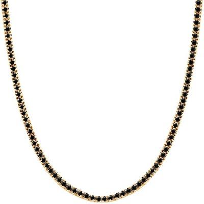 Savicki Náhrdelník žlté zlato, čierne diamanty SAV-N-TENIS-42CM-30SZ-20K-585-CZD-Z