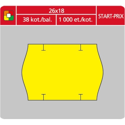 S&K Start-prix etikety cenové 26 x 18 mm žluté