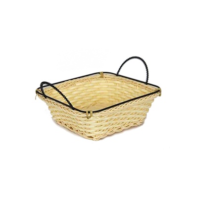 Jin bo yang CN-Водоустойчив панер квадрат с метални дръжки 18x18cm БЕЖОВ TU20756DS (181074-1) (01981392)