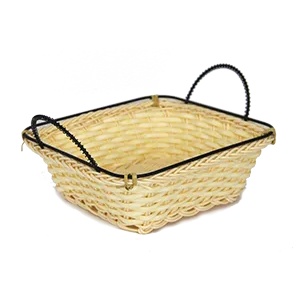 Jin bo yang CN-Водоустойчив панер квадрат с метални дръжки 18x18cm БЕЖОВ TU20756DS (181074-1) (01981392)