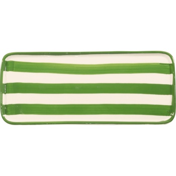 Zafferano Чиния за сервиране Lido Righe правоъгълна 26, 5 см зелена (RIG0405)