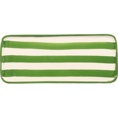 Zafferano Чиния за сервиране Lido Righe правоъгълна 26, 5 см зелена (RIG0405)