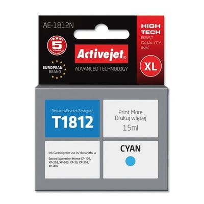 Activejet Мастило Activejet AE-1812N (заместител за Epson 18XL T1812, Supreme, 15 ml, циан) (AE-1812N)