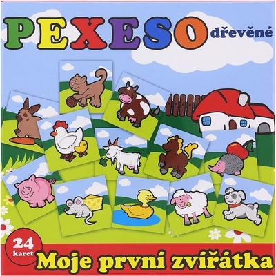 Teddies Pexeso dřevěné Moje první zvířátka
