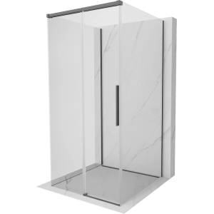 Mexen Rox-3S трислойна плъзгаща се душ кабина 120 x 120 см, прозрачна, оръжейно сив цвят матов - 8C2-120-120-66-00-3S (8C2-120-120-66-00-3S)