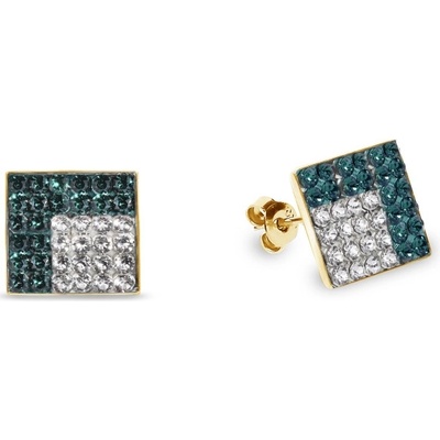 Spark se Swarovski Elements Kingdom Studs KGFM6EMC Emerald zelené