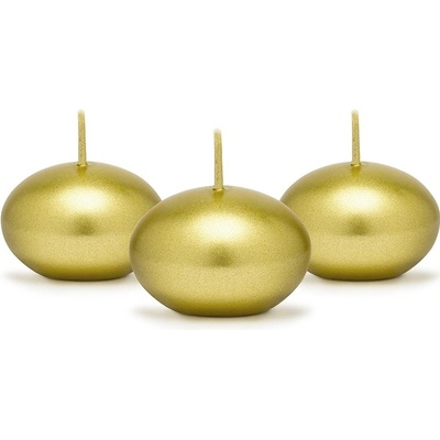 PartyDeco Plávajúce metalické zlaté 4 cm