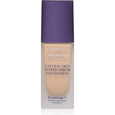 Claresa Care All Day Natural Skin Tinted Serum Foundation лек тониращ флуид за естествен вид цвят 2N Meidum Neutral 32ml