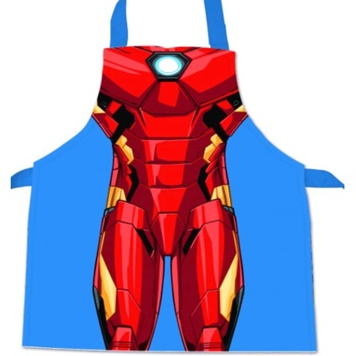 CurePink zástěra Iron Man Oblek polyester