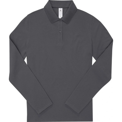 B&C Polokošile B&C My Polo 180 LSL women dlouhý rukáv dámská COT-01W46267000 Šedá tmavá