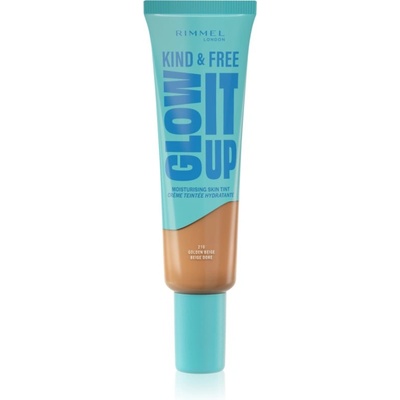 Rimmel Kind & Free Glow It Up лек хидратиращ фон дьо тен цвят 210 Golden Beige 30ml