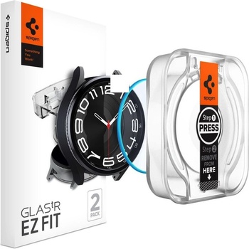 Spigen Стъклени защитни покрития за дисплея на Samsung Galaxy Watch 6 Classic 43мм - Spigen Tempered Glass GLAS. tR EZ Fit (2 броя) (AGL07067)