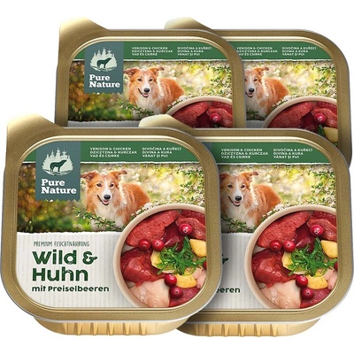 Pure Nature Dog Adult Zvěřina a Kuře 4 x 150 g