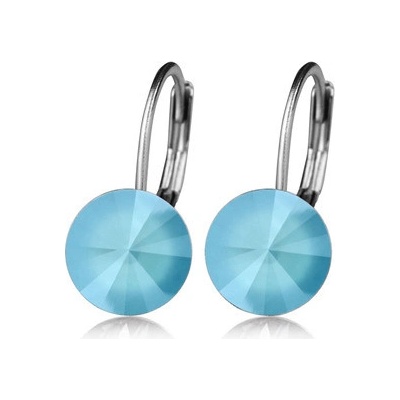 Nubis ocelové náušnice s krystaly Swarovski SUMMER BLUE NBS08-SB
