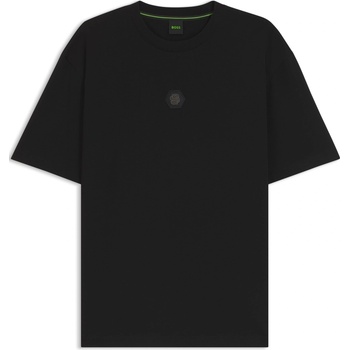 Boss Тениска Boss Men's Future Green Cotton Short Sleeve Oversized T-Shirt - Black