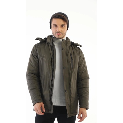 River Club Мъжко водонепромокаемо яке със сваляща се качулка и подплата от полар dp-160 - Зелено #408307 (408307_Хаки)