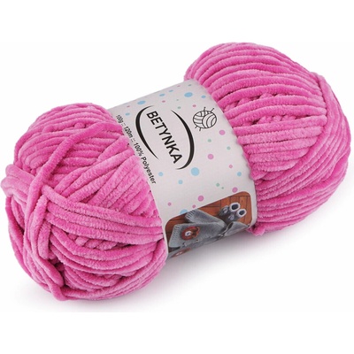 Pletací žinylková příze Betynka (100g) barva 15 růžová