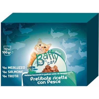 Baffy Cat šťavnaté rybie kúsky v omáčke 12 ks 100 g