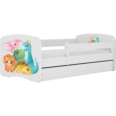 Kocot kids Babydreams dinosaury biela se šuplíkys matrací