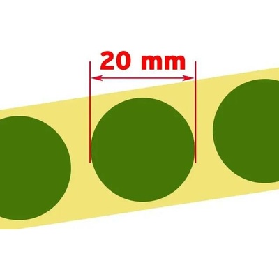 STROBL.CZ Zálepky na terč zelené 20mm