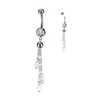 Šperky4U Visací piercing do pupíku WP0069-ST
