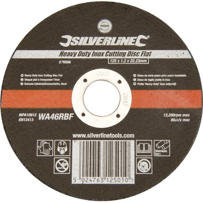 Silverline Řezací kotouč plochý 125 × 1,2 × 22,23 mm 276598
