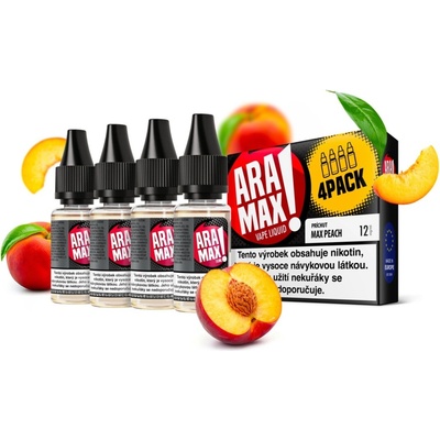 Aramax 4Pack Max Peach 4 x 10 ml 3 mg