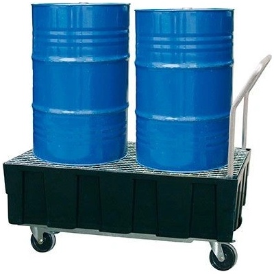 Záchytná vana plastová mobilní, s pozink. roštem