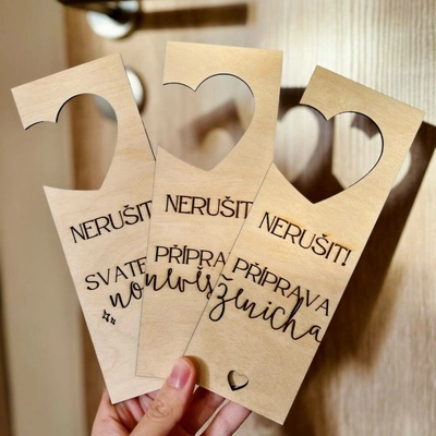 Visačka na dveře Nerušit! – Classic Varianta: Sada - 3 visačky