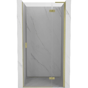 Mexen Mist-H L сгъваеми душ врати с десен монтаж 100 см, прозрачни, златни матови - 8A5L-100-000-55-00-P (8A5L-100-000-55-00-P)