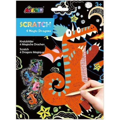 Škrabací obrázky 4 ks Zvířátka
