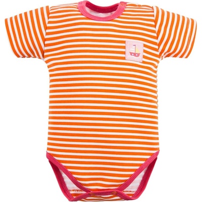 Eevi Body s krátkym rukávom STATKI oranžové prúžky