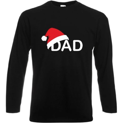 Мъжка бяла или черна тениска с дълъг ръкав Christmas Hat