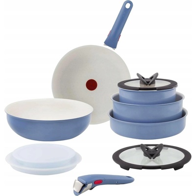 Tefal Ingenio Serenity sada 11 kusů nádobí na indukci Blue Salt