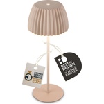 Briloner - Riffle LED Table Lamp Wireless IP44 with Light Edge - German Design Award Winner 2025 - 14.5x36.5 cm - Beige - 7553011 (7553011)