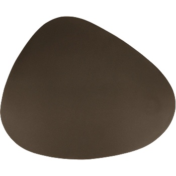 Horecano HELLA-Кожена подложка за хранене асиметрична ТЪМНО КАФЯВА 45x37cm (HC-931510) (243016-6) (01931510)