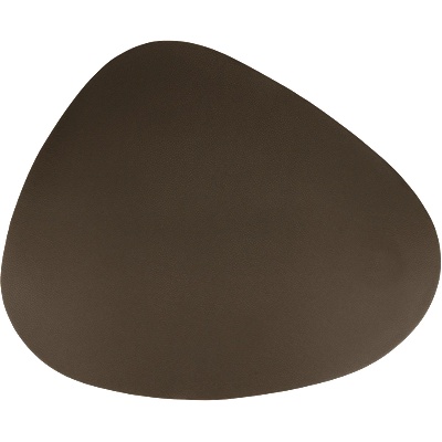 Horecano HELLA-Кожена подложка за хранене асиметрична ТЪМНО КАФЯВА 45x37cm (HC-931510) (243016-6) (01931510)