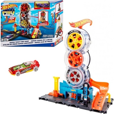 Mattel Hot Wheels City Super Twist Tire Shop